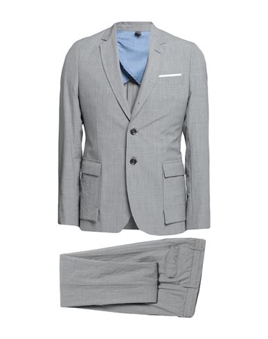 Asfalto Man Suit Grey Size 38 Virgin Wool In Gray