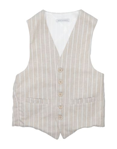 Daniele Alessandrini Babies'  Toddler Boy Tailored Vest Beige Size 6 Linen, Viscose