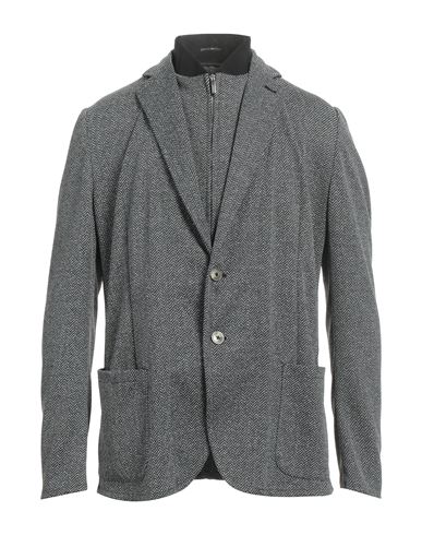 Emporio Armani Man Suit Jacket Grey Size 40 Polyamide, Polyester, Elastane, Viscose In Grey