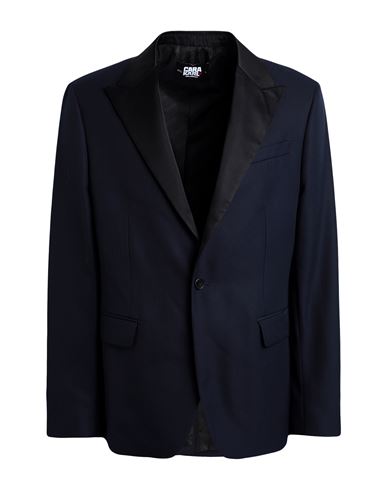 Karl Lagerfeld Cara Loves Karl Man Blazer Midnight Blue Size 38 Recycled Polyester, Wool