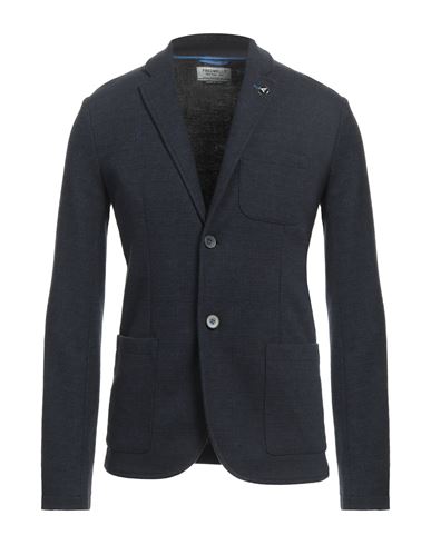 Fred Mello Man Suit Jacket Midnight Blue Size Xl Cotton, Polyester, Viscose, Elastane