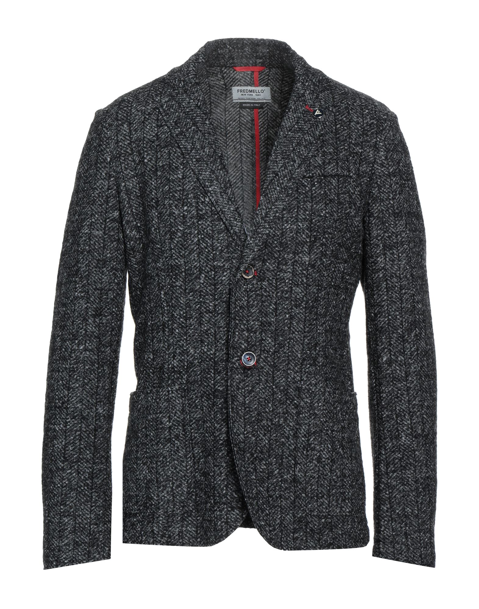 Fred Mello Suit Jackets In Black