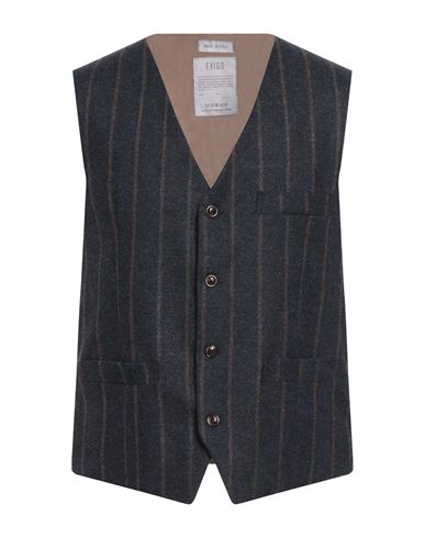 Shop Exigo Man Tailored Vest Midnight Blue Size 36 Wool, Polyester, Polyamide