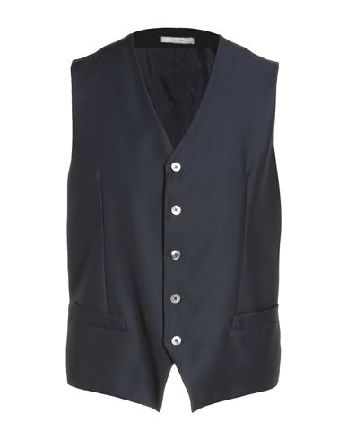 Shop Futuro Man Tailored Vest Midnight Blue Size 44 Viscose, Virgin Wool