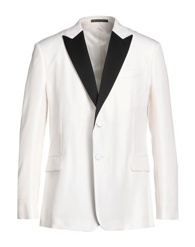 Valentino Man Suit Jacket White Size 34 Polyester