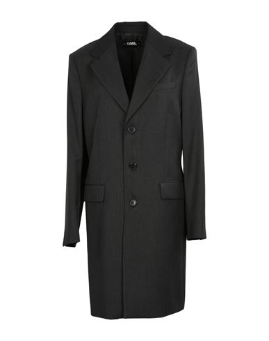 Karl Lagerfeld Woman Coat Steel Grey Size 16 Cotton