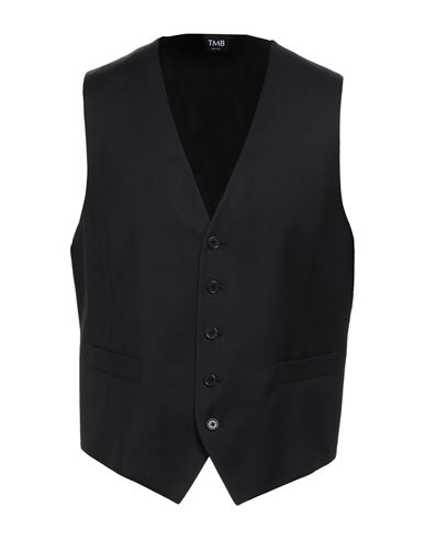 Tombolini Man Vest Black Size 44 Virgin Wool