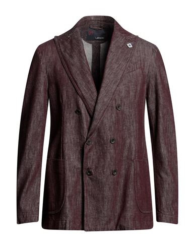 Lardini Man Suit Jacket Burgundy Size 42 Cotton In Red | ModeSens