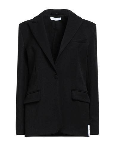 Maria Vittoria Paolillo Mvp Woman Suit Jacket Black Size 8 Polyester, Viscose, Elastane, Acetate, Po