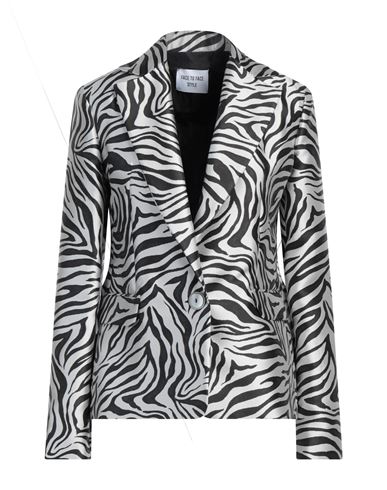 FACE TO FACE STYLE FACE TO FACE STYLE WOMAN BLAZER LIGHT GREY SIZE 6 PES - POLYETHERSULFONE 