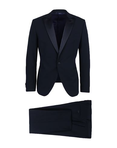 Tombolini Man Suit Midnight Blue Size 46 Polyester, Viscose, Elastane