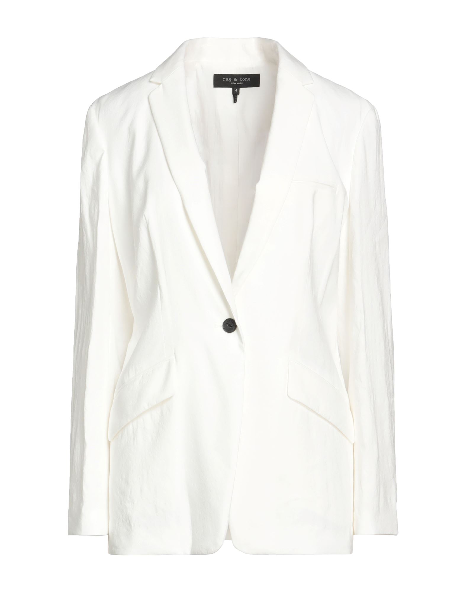 Rag & Bone Foster Womens Suit Separate Work Wear One-button Blazer In White