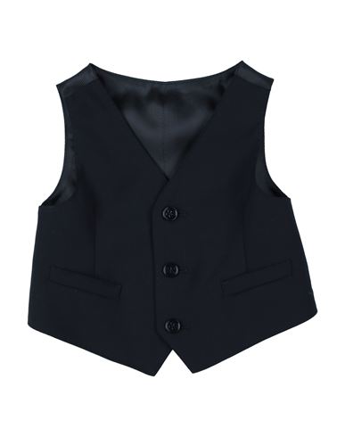 Dolce & Gabbana Newborn Boy Tailored Vest Midnight Blue Size 3 Virgin Wool, Viscose, Elastane In Blue