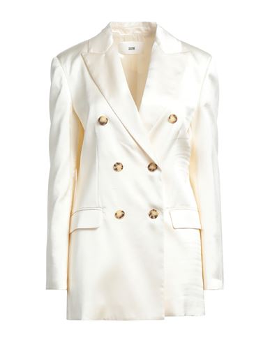 Solotre Woman Suit Jacket Ivory Size 10 Viscose In White