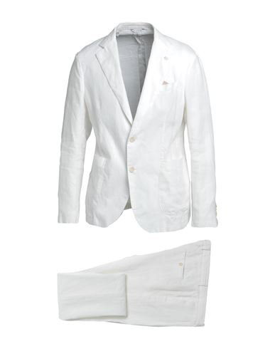 Manuel Ritz Man Suit White Size 36 Linen