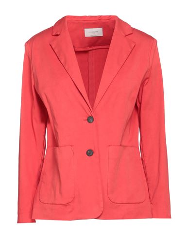 Via Masini 80 Woman Suit Jacket Red Size 4 Cotton, Elasterell-p, Elastane