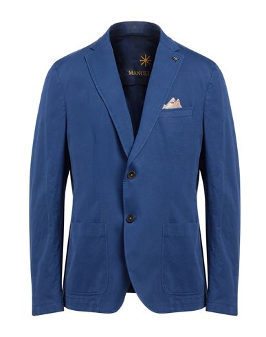 Manuel Ritz Man Blazer Blue Size 36 Cotton, Linen, Elastane