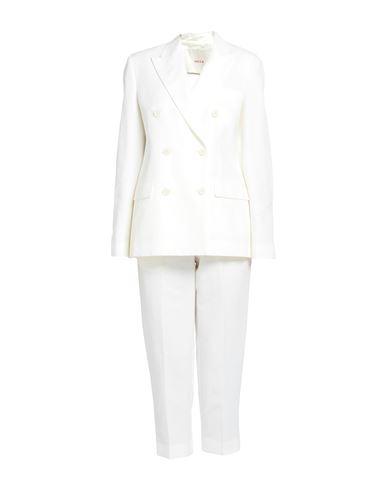 Jucca Woman Suit Ivory Size 8 Linen, Cotton In White
