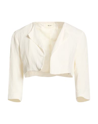 Vicolo Woman Blazer Cream Size S Viscose, Linen In White
