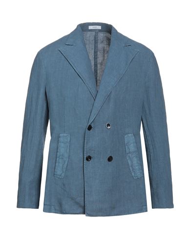 BOGLIOLI BOGLIOLI MAN BLAZER SLATE BLUE SIZE 42 LINEN 