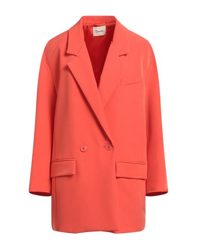 Dixie Woman Suit Jacket Orange Size M Cotton, Polyamide, Elastane In Tomato Red