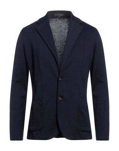 Lardini Man Blazer Midnight Blue Size M Cotton