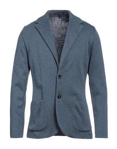 Lardini Man Blazer Slate Blue Size L Cotton