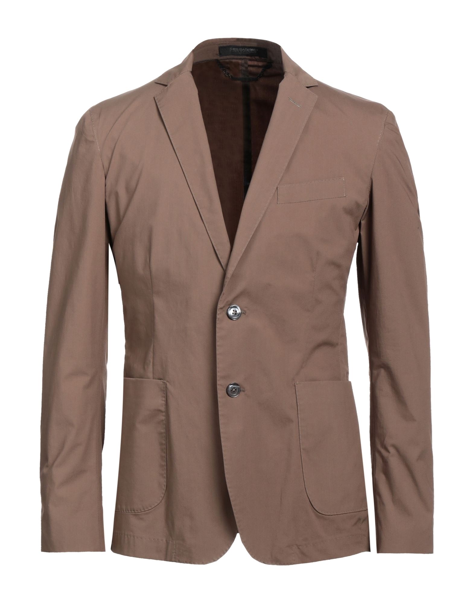 MESSAGERIE MESSAGERIE MAN SUIT JACKET BROWN SIZE 40 COTTON