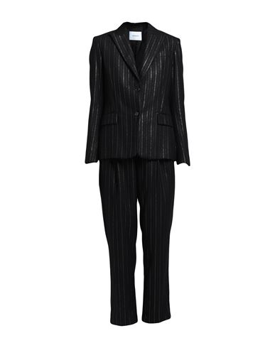 Dondup Woman Suit Black Size 8 Wool, Viscose, Polyamide