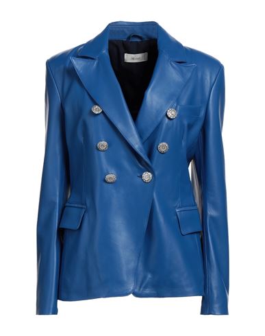 Accuà By Psr Woman Suit Jacket Bright Blue Size 2 Soft Leather