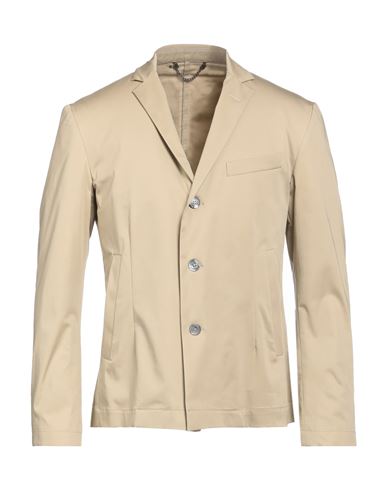 Messagerie Man Suit Jacket Beige Size 44 Cotton, Elastane