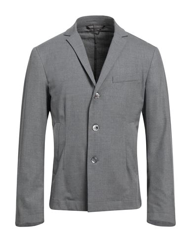 Man Blazer Grey Size 36 Polyester, Viscose, Wool, Elastane