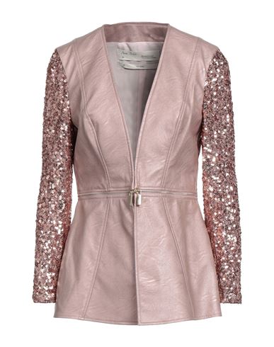 Anna Buzzi Woman Suit Jacket Pastel Pink Size 8 Polyurethane, Viscose