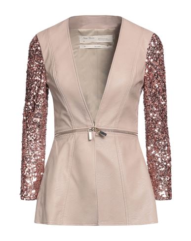 Anna Buzzi Woman Suit Jacket Pastel Pink Size 8 Polyurethane, Viscose