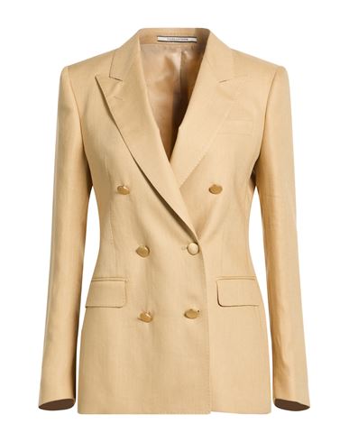 Tagliatore 02-05 Woman Blazer Beige Size 4 Linen In Sand
