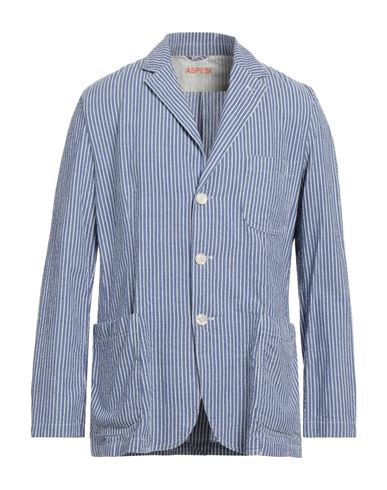 Aspesi Man Suit Jacket Pastel Blue Size Xl Cotton