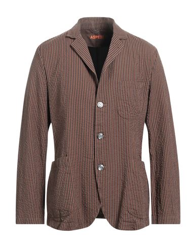 Aspesi Man Suit Jacket Brown Size M Cotton