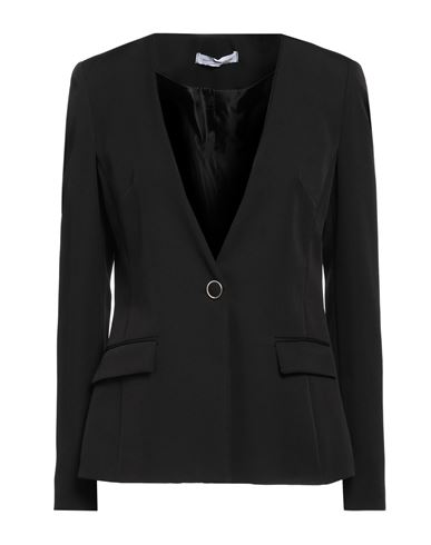 Atos Lombardini Woman Blazer Black Size 8 Polyester, Elastane