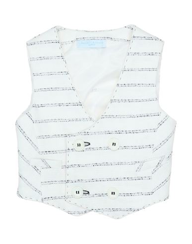 Manuell & Frank Babies'  Newborn Boy Tailored Vest White Size 3 Cotton, Polyester, Linen
