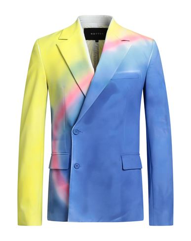 Botter Spray-painted Double-breasted Tailored Blazer In Blue