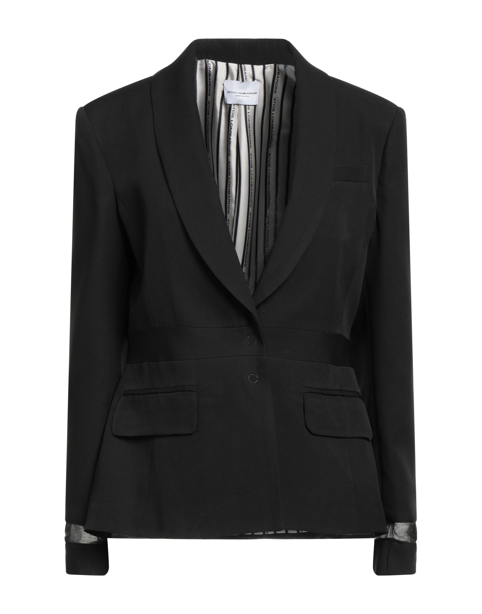 Atos Lombardini Suit Jackets In Black