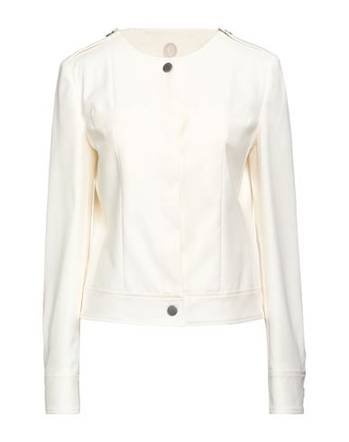 Trussardi Woman Blazer Ivory Size 8 Cotton, Elastane In White