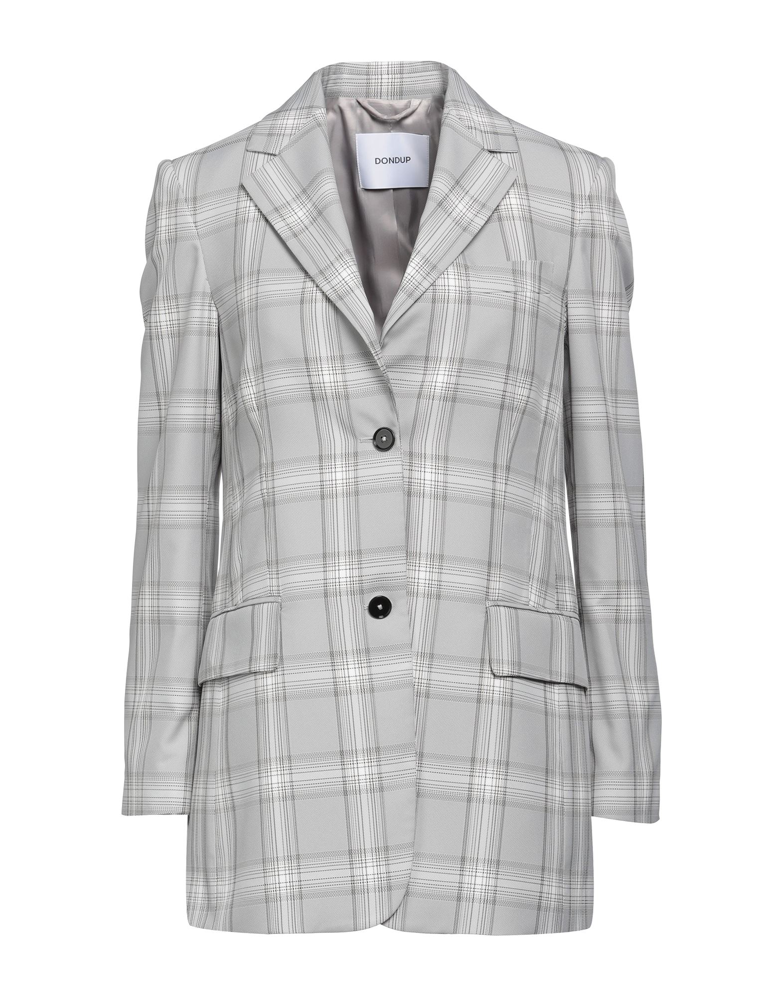 Shop Dondup Woman Blazer Light Grey Size 8 Polyester