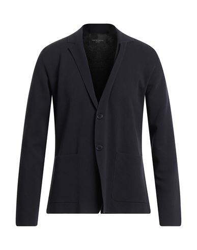 Roberto Collina Man Suit Jacket Navy Blue Size 38 Cotton