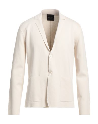 Roberto Collina Man Suit Jacket Ivory Size 42 Cotton In White