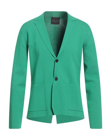 Roberto Collina Man Suit Jacket Yellow Size 34 Cotton In Green