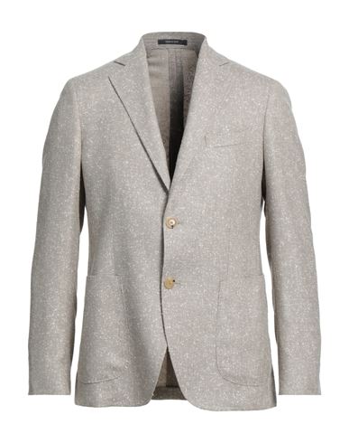 Angelo Nardelli Man Suit Jacket Light Grey Size 42 Virgin Wool, Silk, Linen, Polyamide