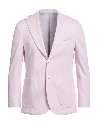 Giampaolo Man Suit Jacket Pink Size 40 Cotton, Polyamide