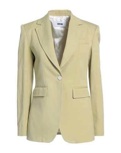 Mauro Grifoni Woman Suit Jacket Beige Size 6 Cotton, Linen In Green