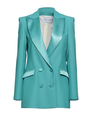 Hebe Studio Woman Suit Jacket Turquoise Size 6 Polyester In Blue